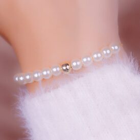 Pulsera Perlas Balín Dorada