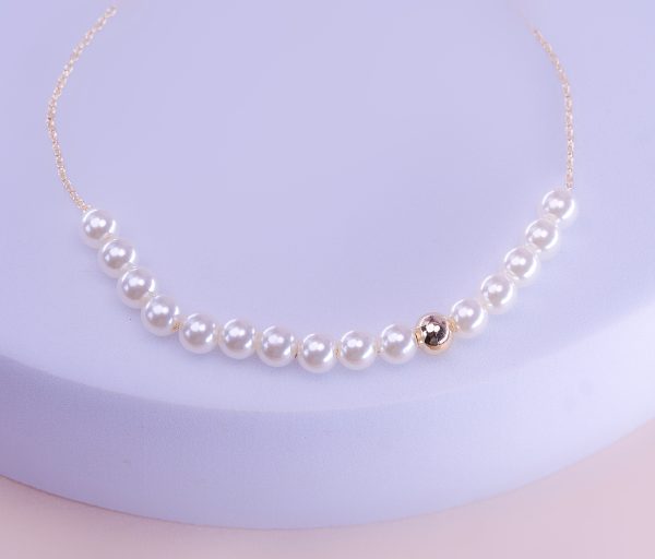 Pulsera Perlas Balín Dorada