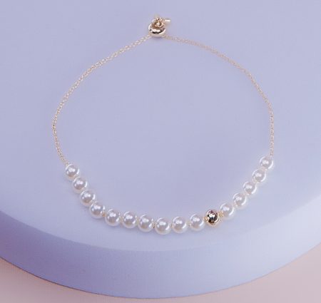 Pulsera Perlas Balín Dorada