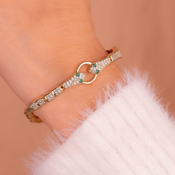 Pulsera Serpientes Dorada