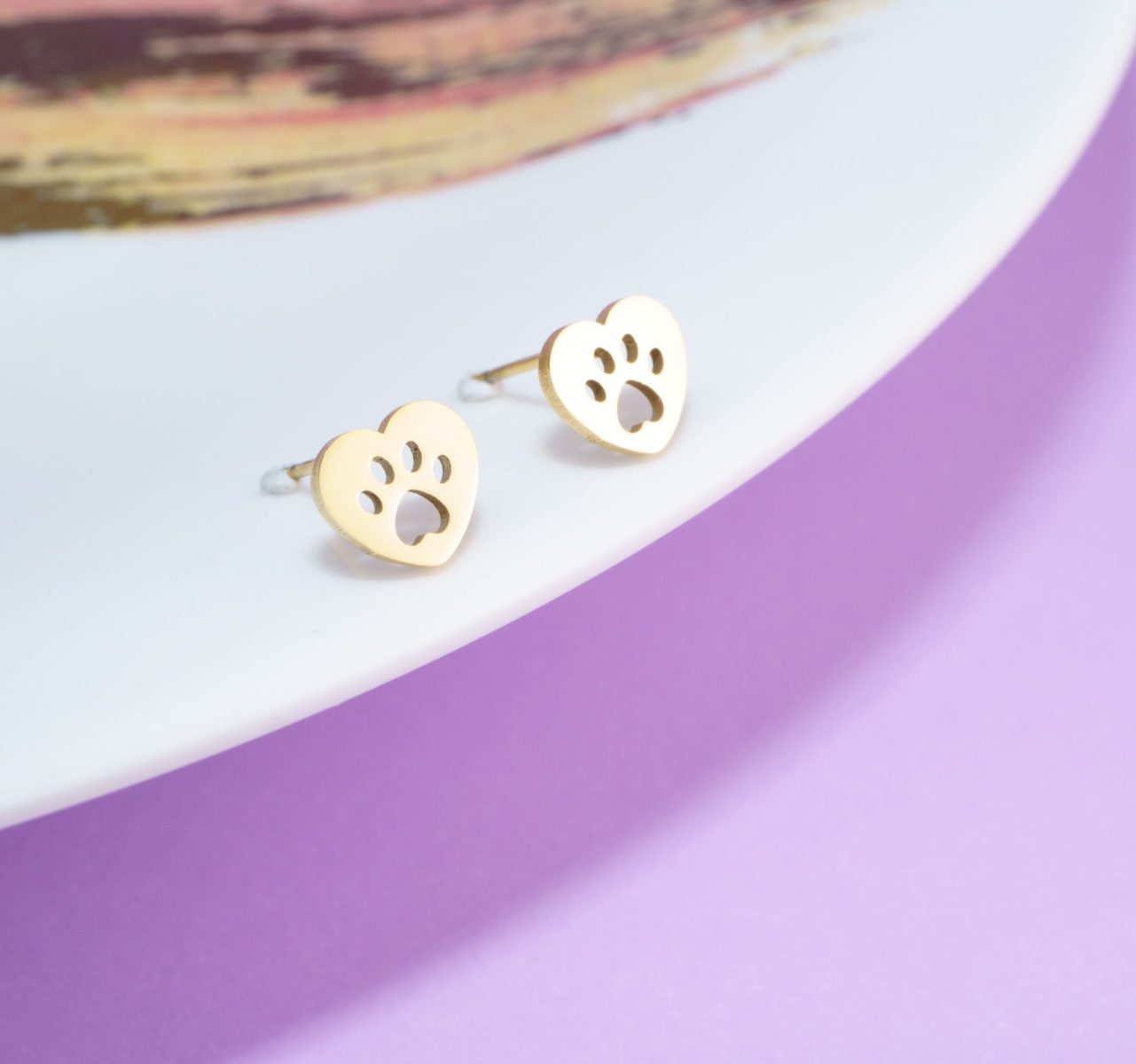 Topitos Huella Corazón Dorados