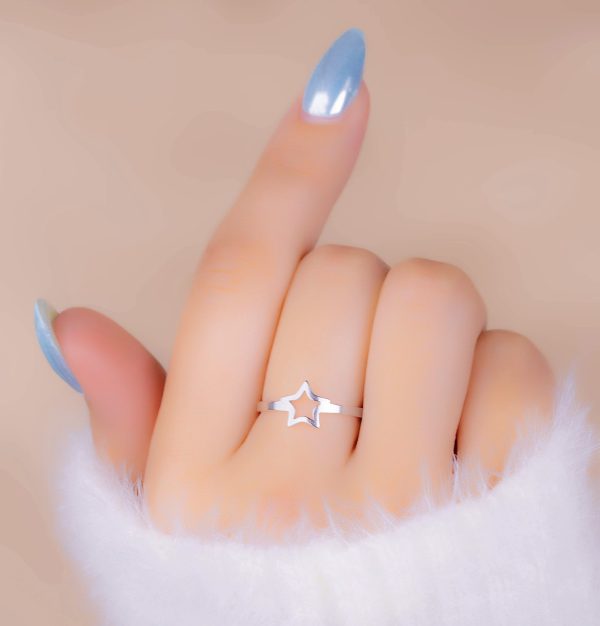 Anillo Estrellita Plateado Talla 7