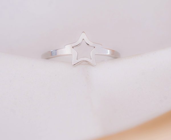 Anillo Estrellita Plateado Talla 7