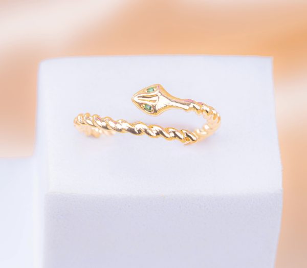Anillo Serpiente Dorado