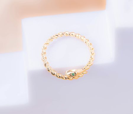 Anillo Serpiente Dorado