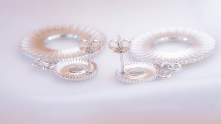 Aretes Helia Plateados