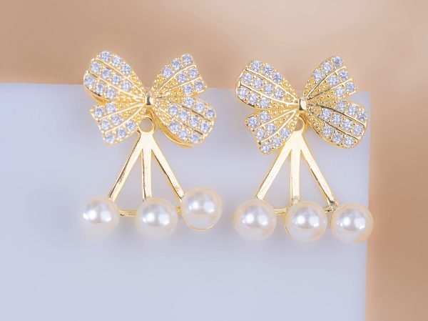 Aretes Moños Perlas