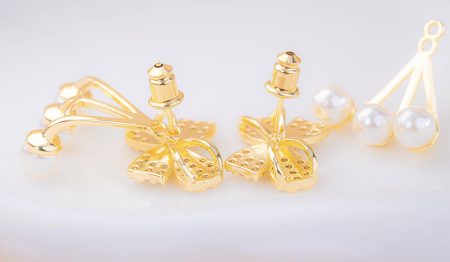 Aretes Moños Perlas