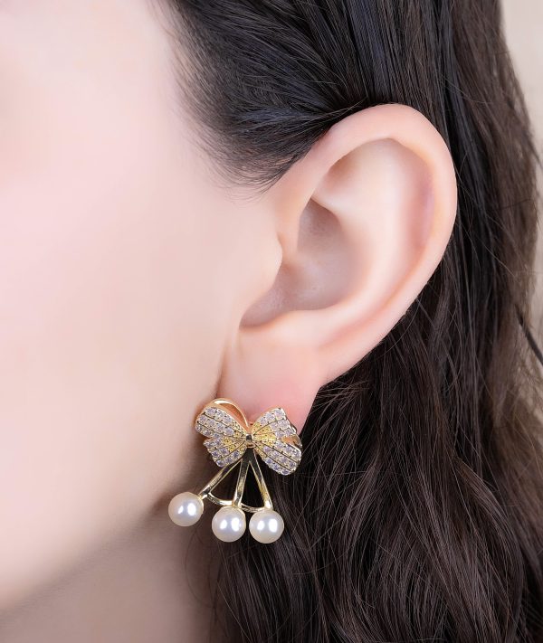 Aretes Moños Perlas