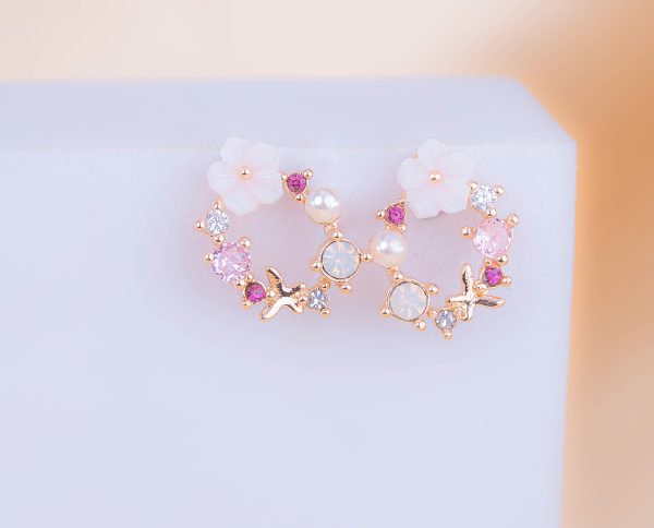 Aretes Petunia Oro Rosa