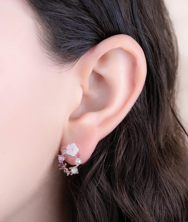 Aretes Petunia Oro Rosa