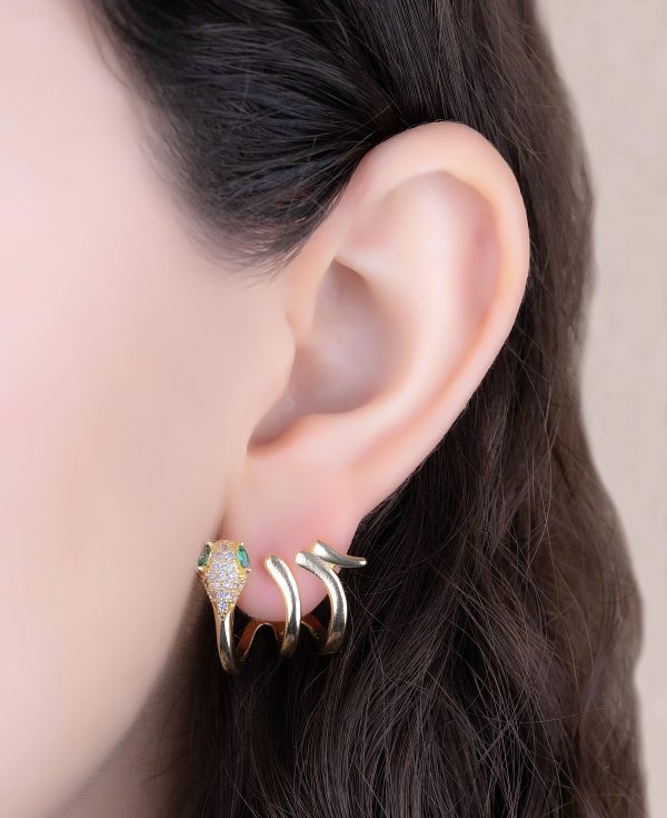 Aretes Serpientes Dorados