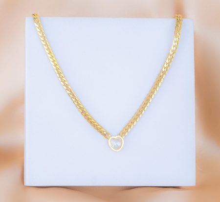 Collar Corazón Circón