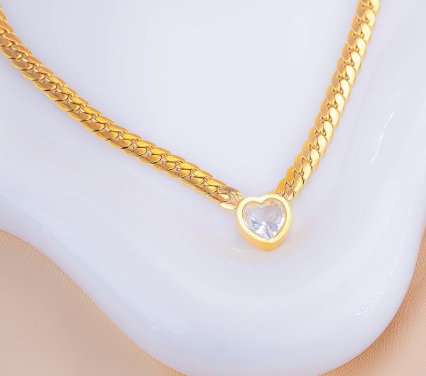 Collar Corazón Circón