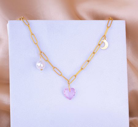 Collar Corazón De Luna