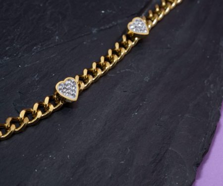 Collar Corazones Blancos