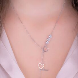 Collar Tres Corazones Plateado Collar Tres Corazones Plateado