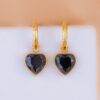 Aretes Corazón Obsidiana