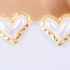 Aretes Corazones Perlados