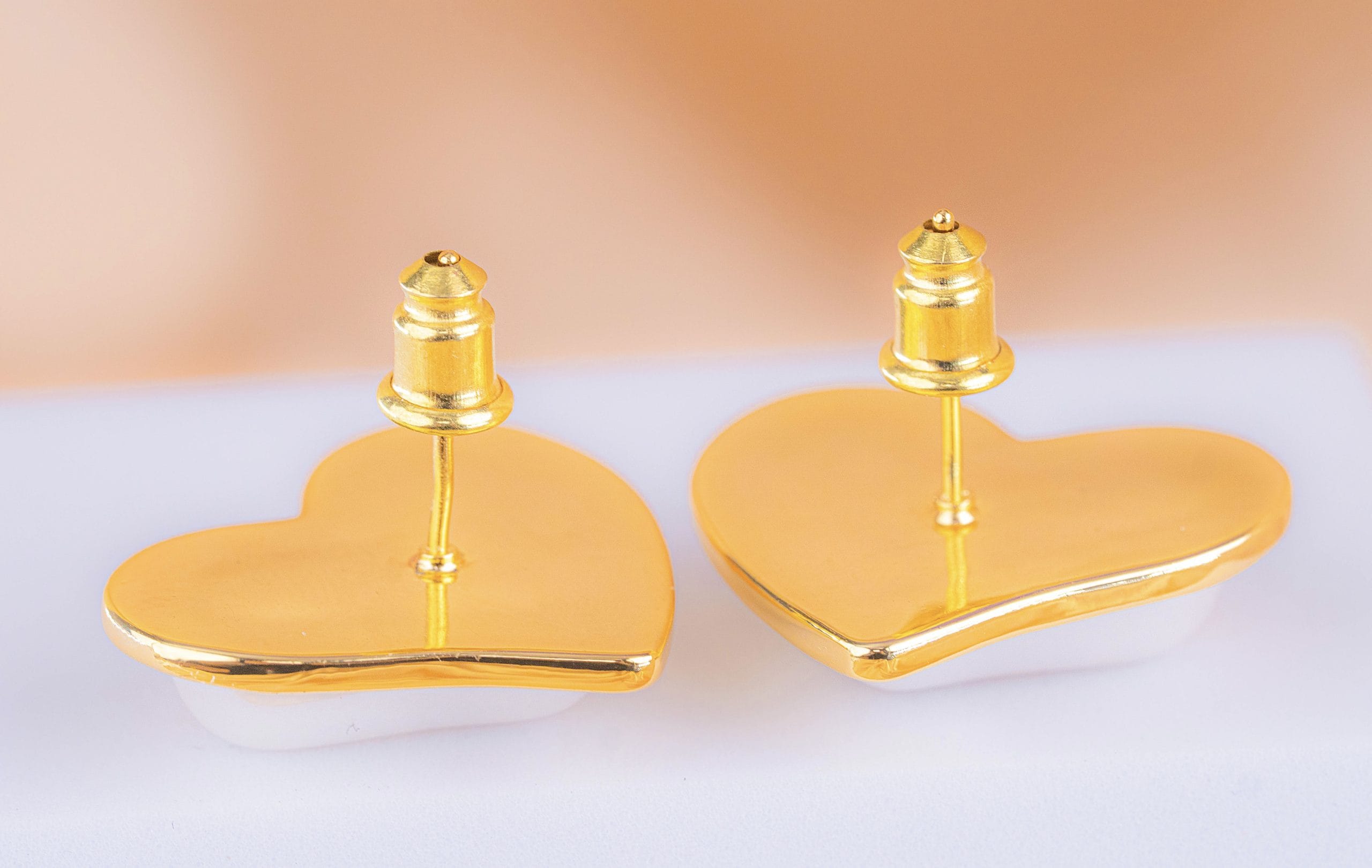 Aretes Corazones Perlados