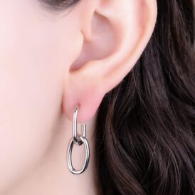 Aretes Fusión Plateados