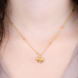 Cadenita Moño Dorada Cadenita Moño Dorada