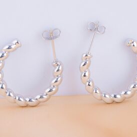 Candongas Trenzadas Plateadas Candongas Trenzadas Plateadas