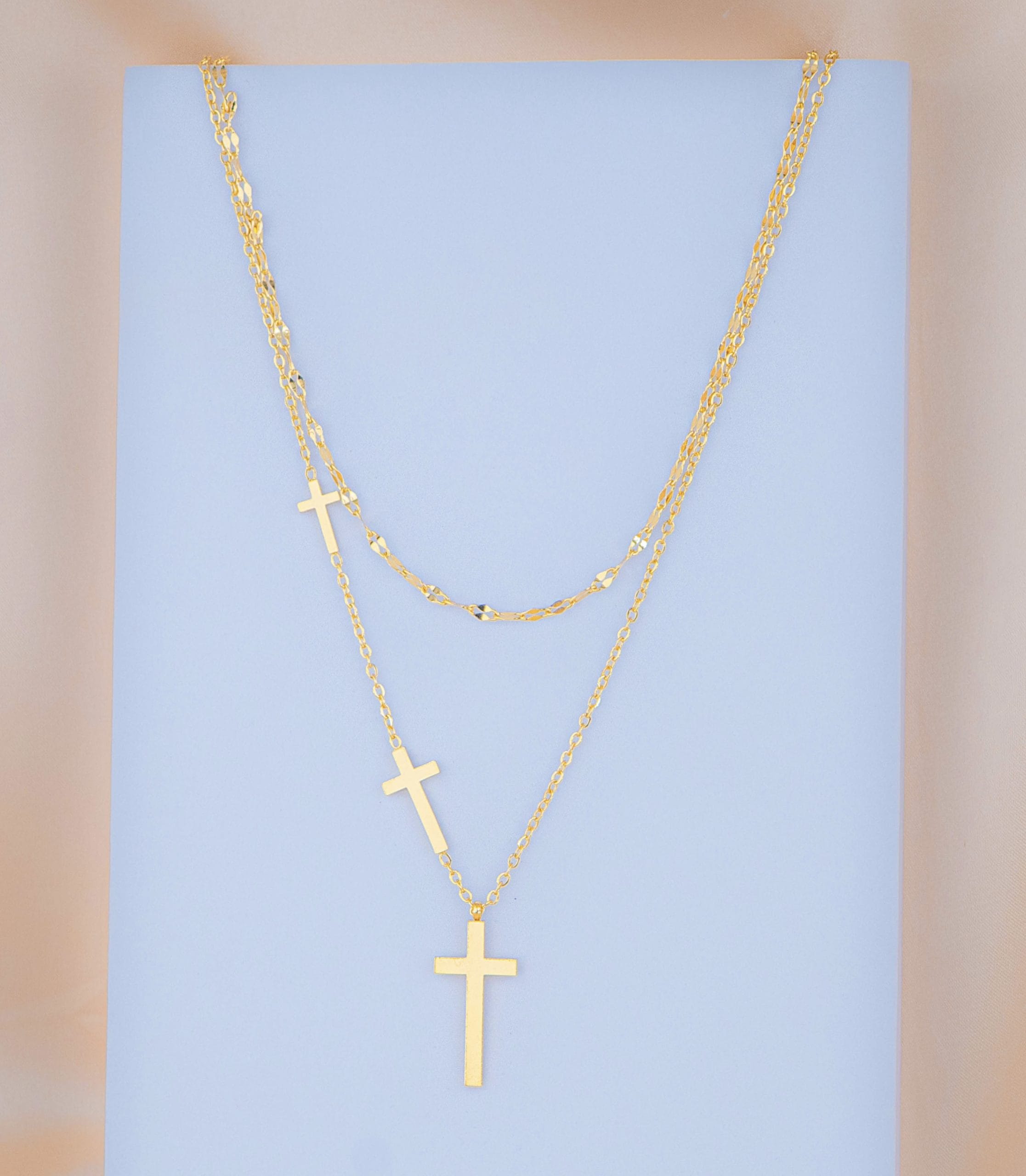 Collar Cruces Dorado