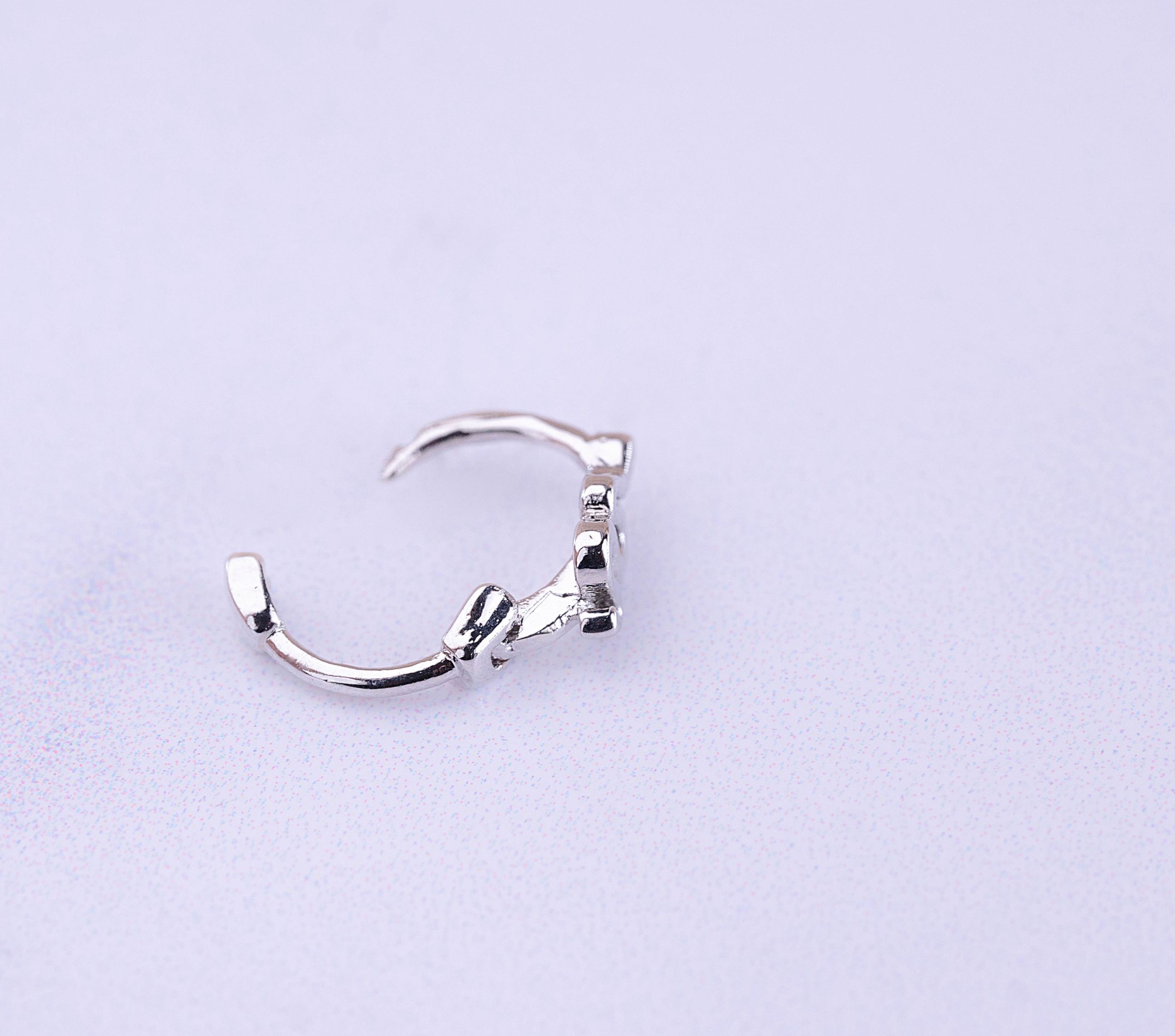 Piercing Argolla Serpiente Plateado
