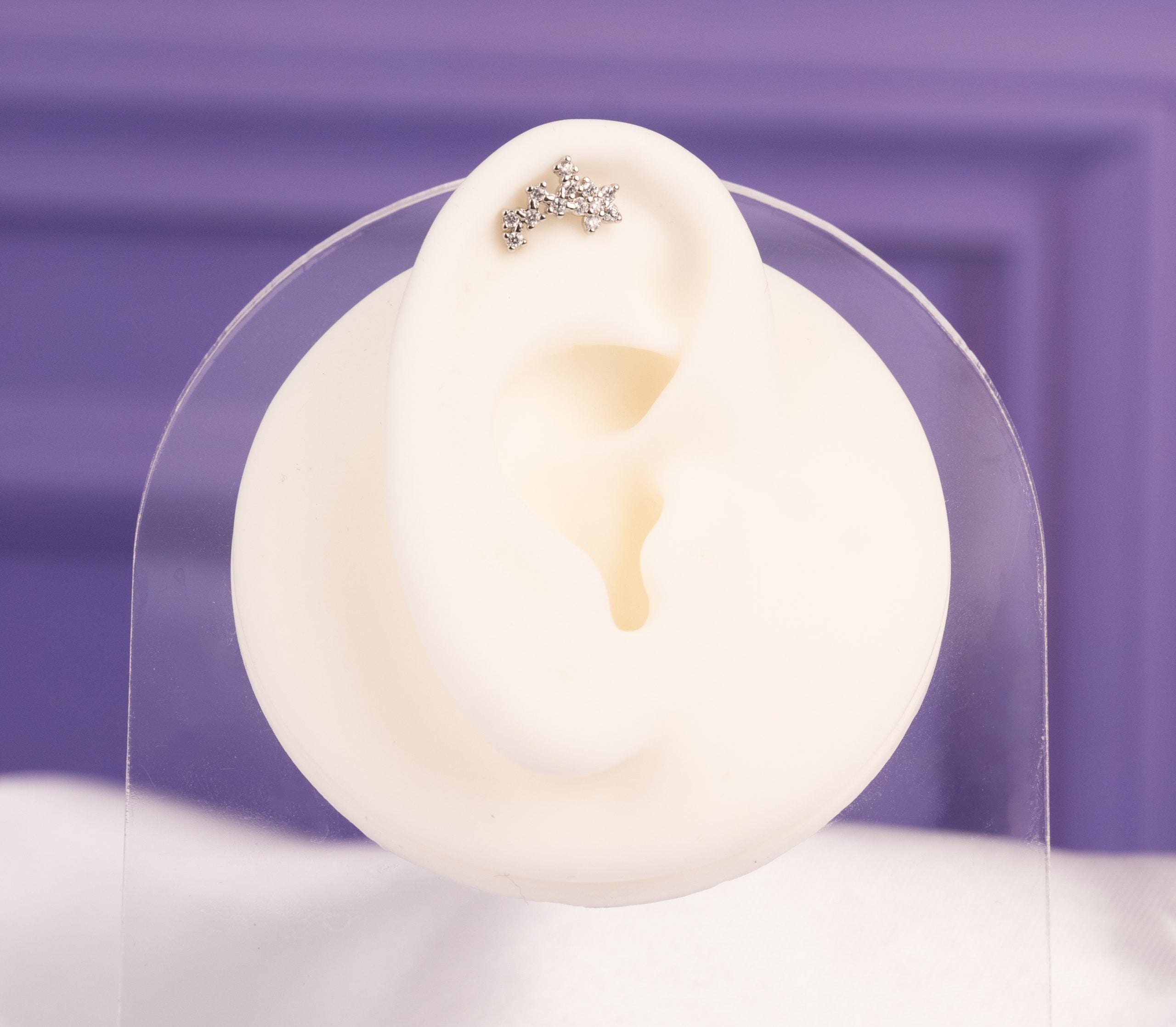 Piercing Camelia Plateado