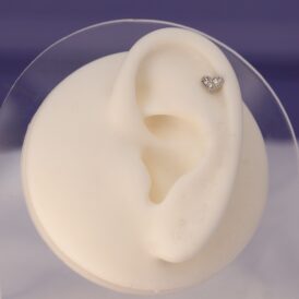 Piercing Corazón Circones Plateado Piercing Corazón Circones Plateado