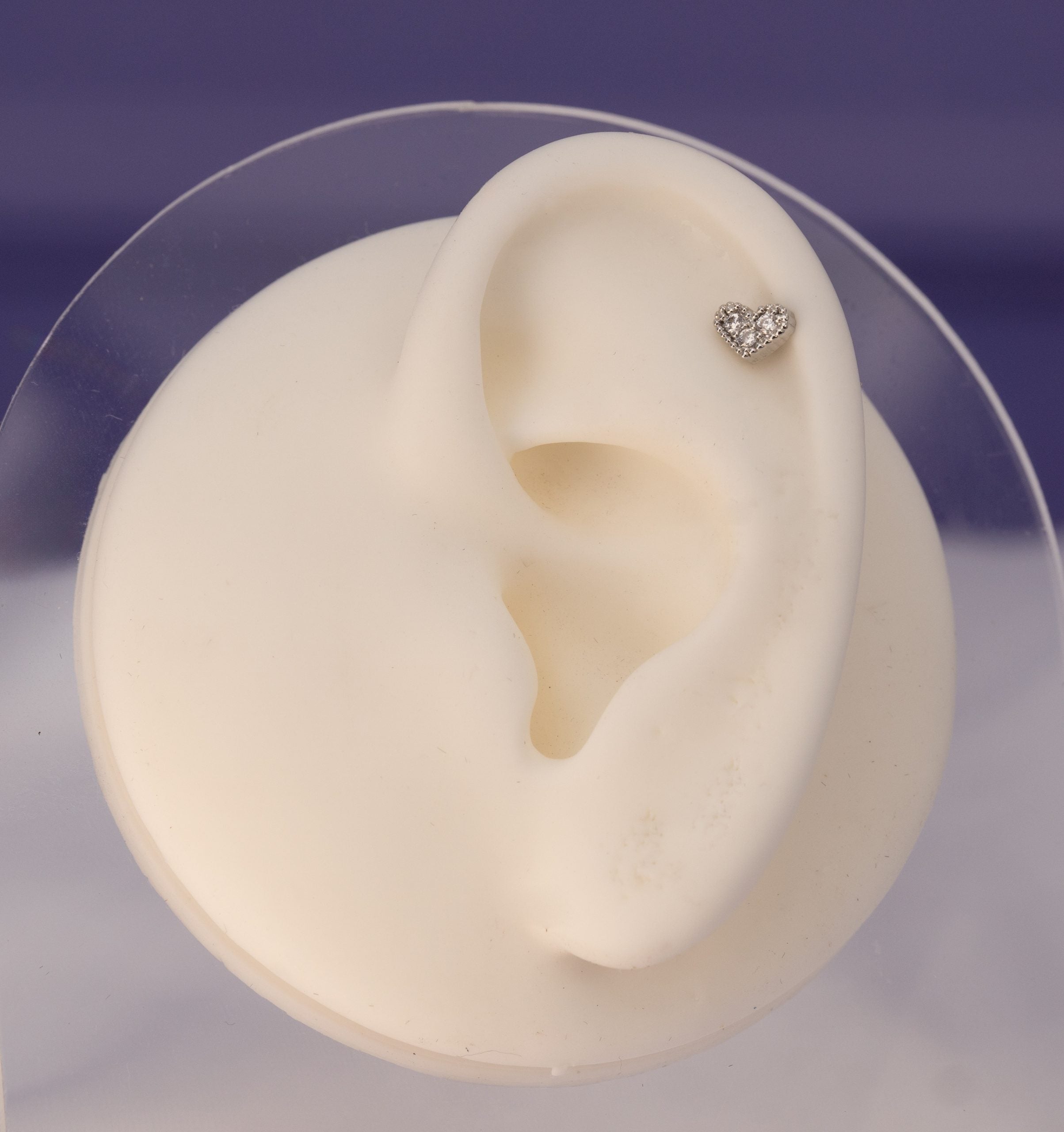 Piercing Corazón Circones Plateado