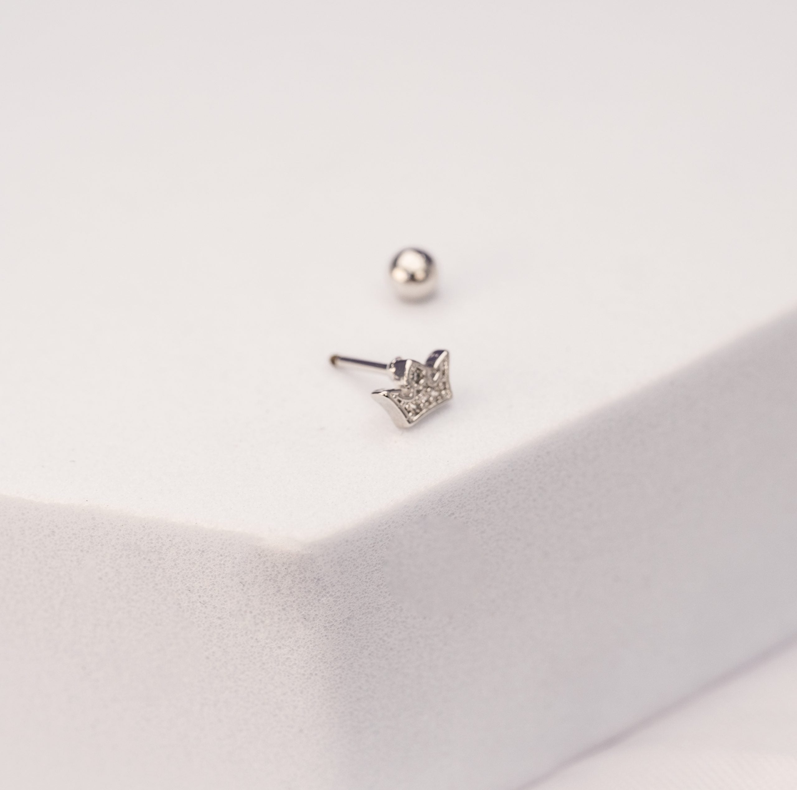 Piercing Corona Plateado