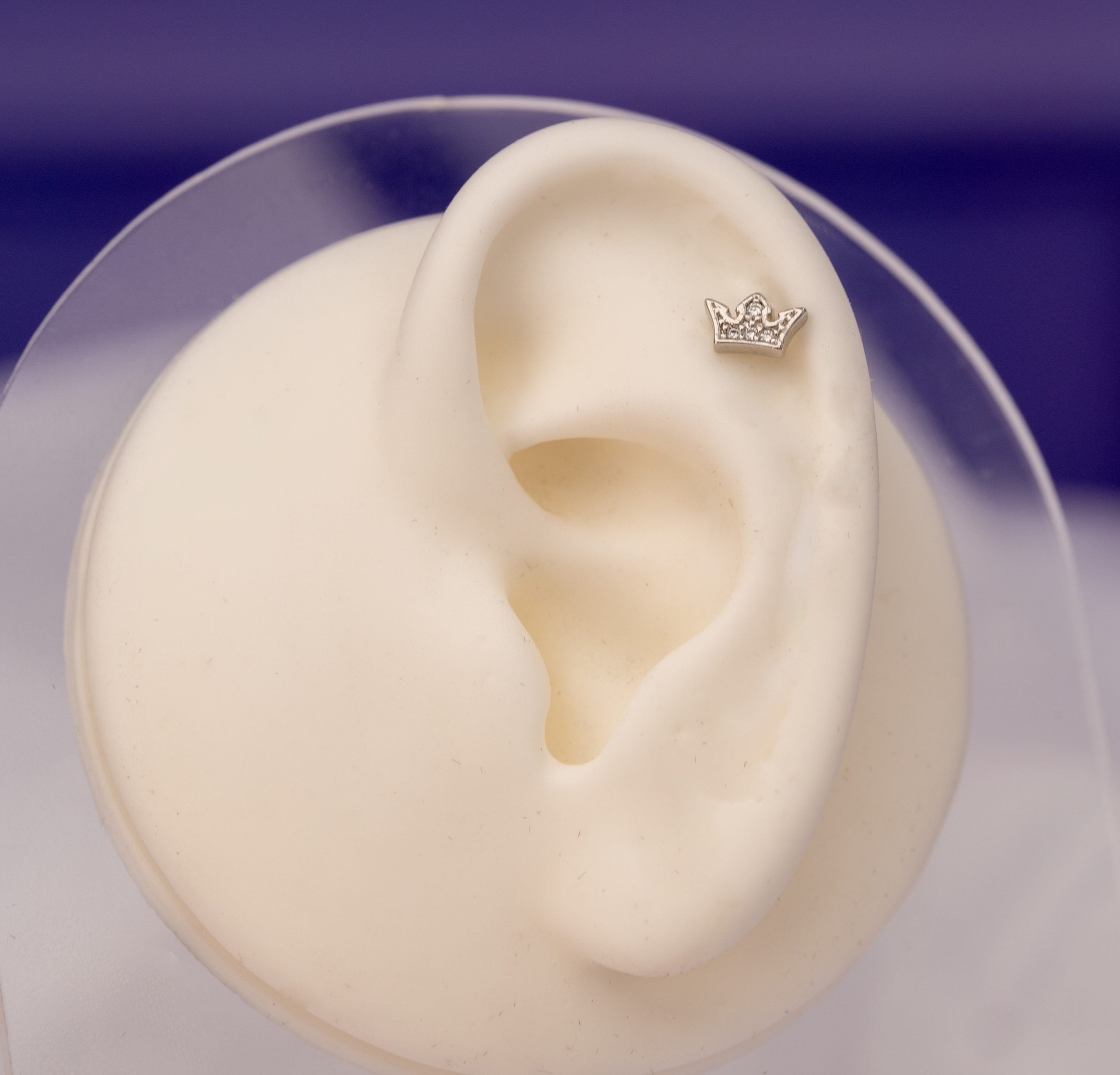 Piercing Corona Plateado