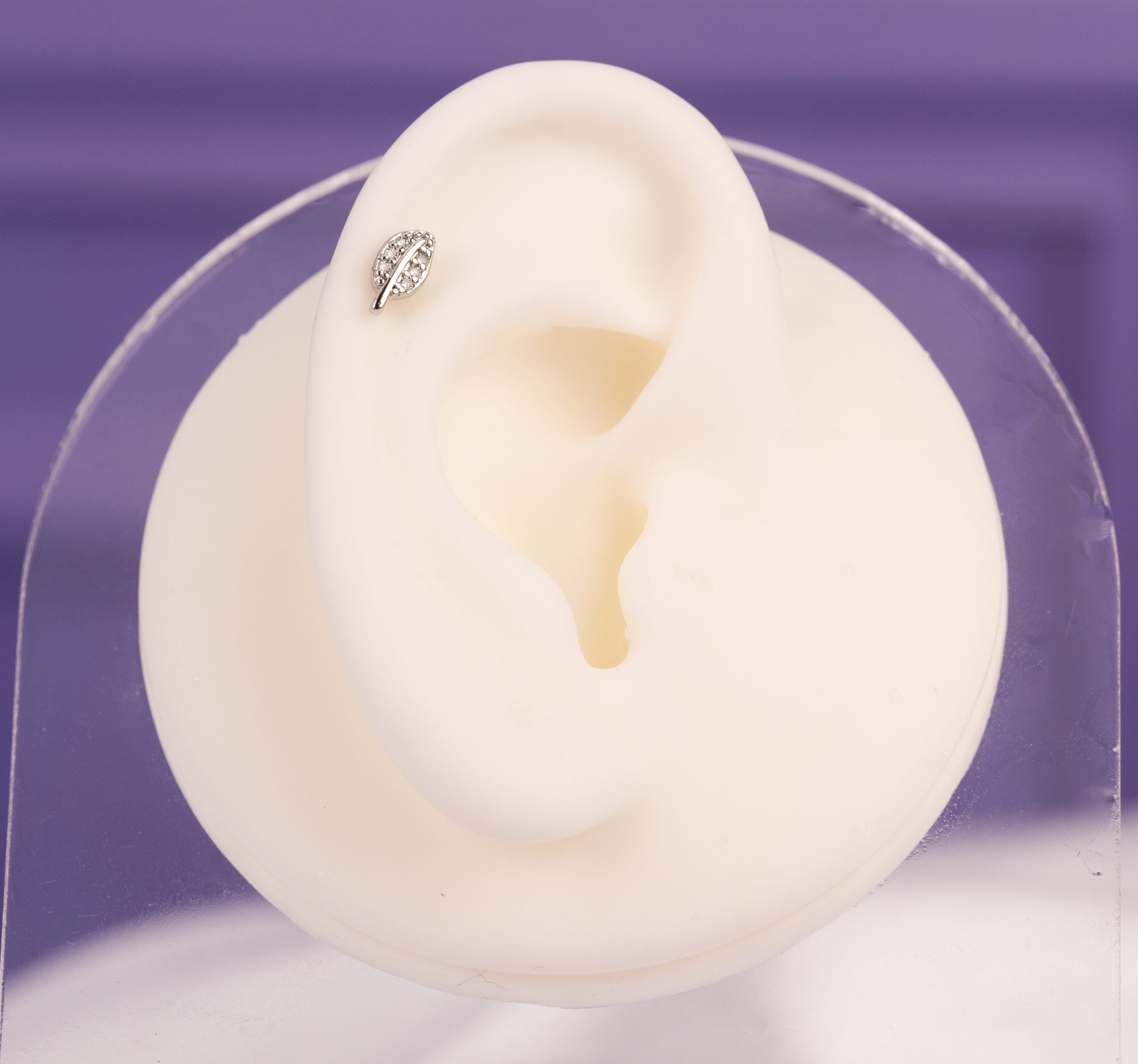 Piercing Hoja Plateada