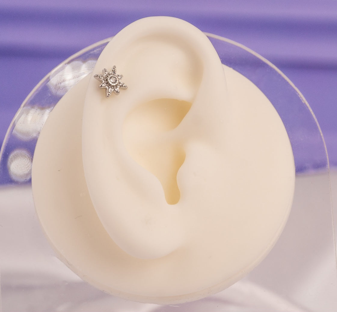 Piercing Sol Plateado