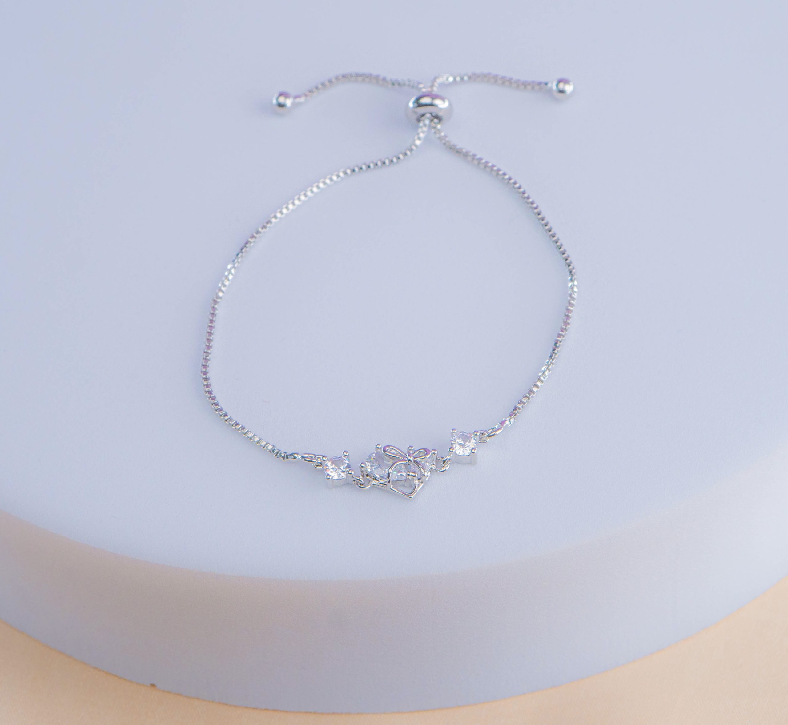 Pulsera Corazón Lazo