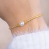 Pulsera Perla Dorada
