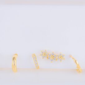 Set Aretes Gala Dorados 1 Set Aretes Gala Dorados