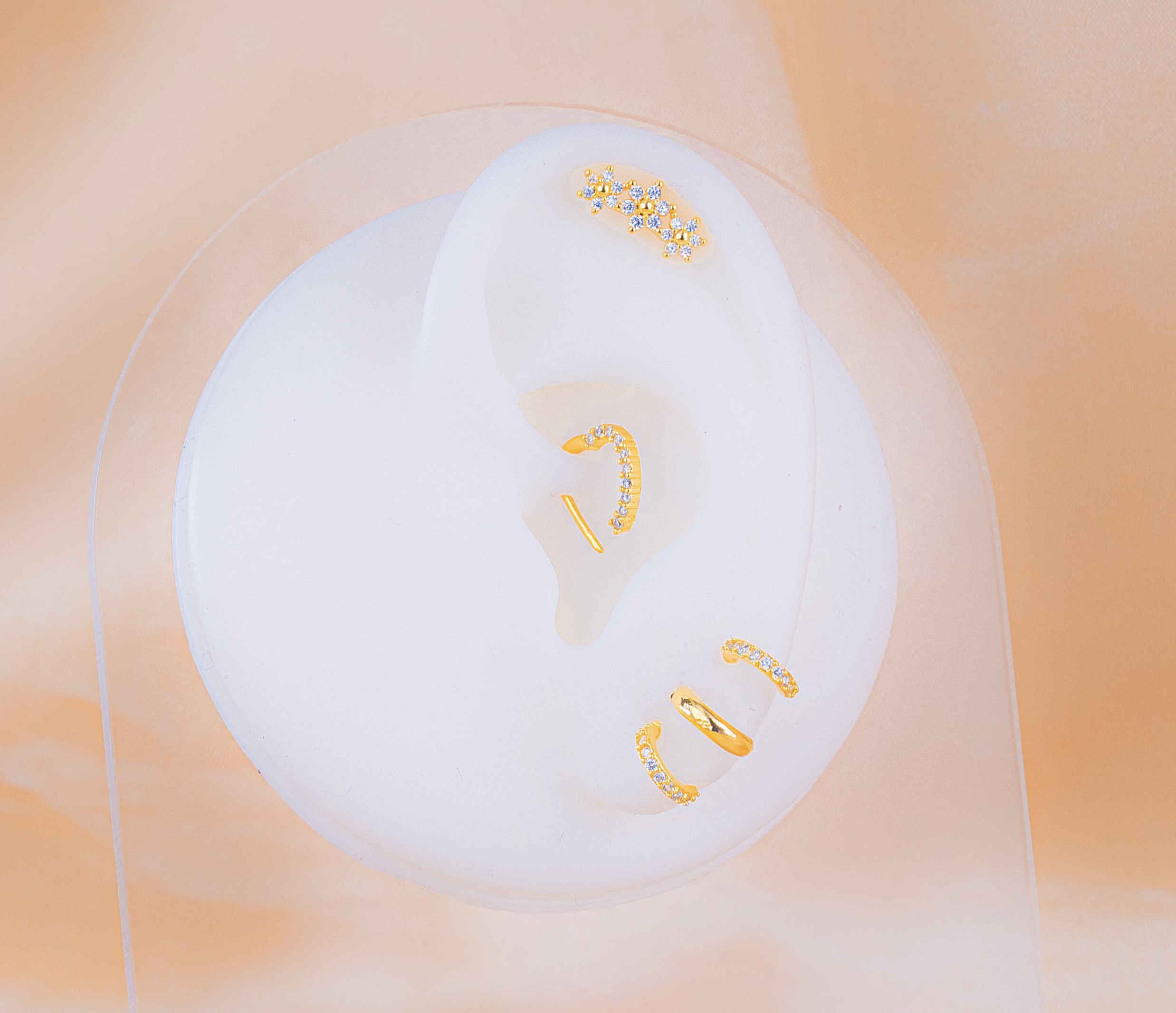 Set Aretes Gala Dorados