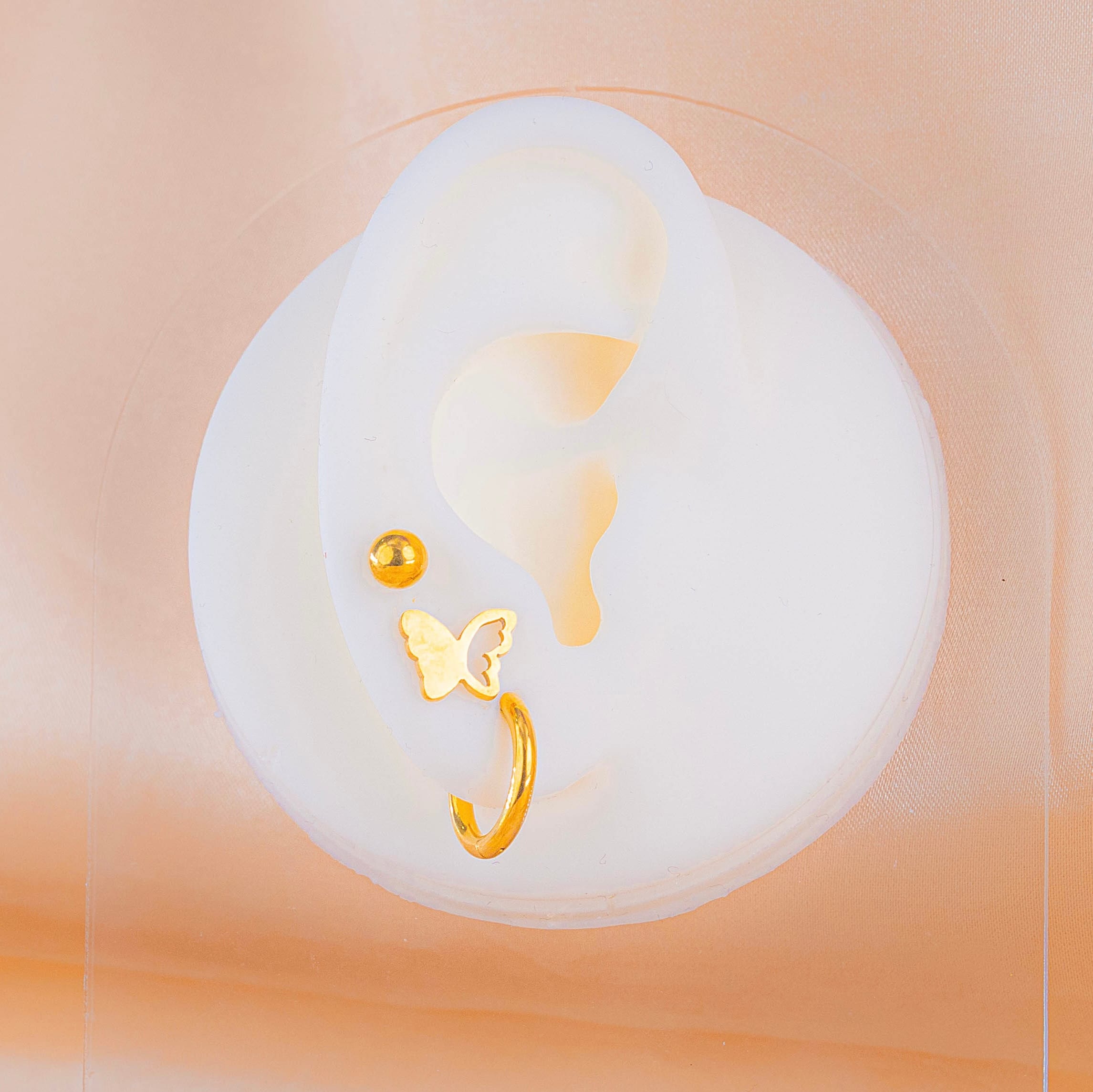 Set Aretes Mariposas Balines