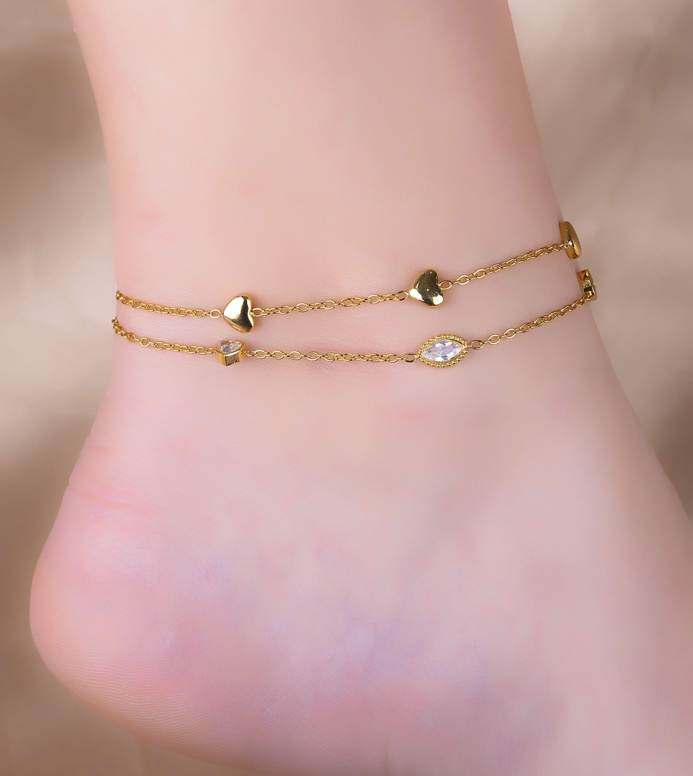 Tobillera Corazones Circones