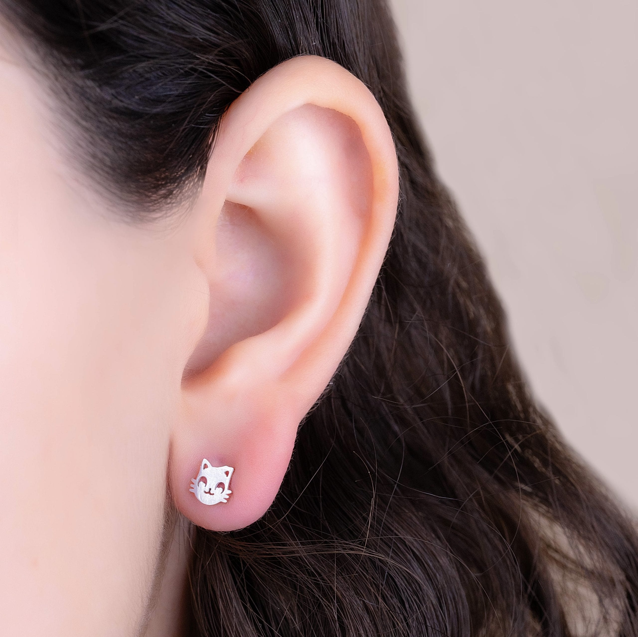 Topitos Gato Ratón Plateados