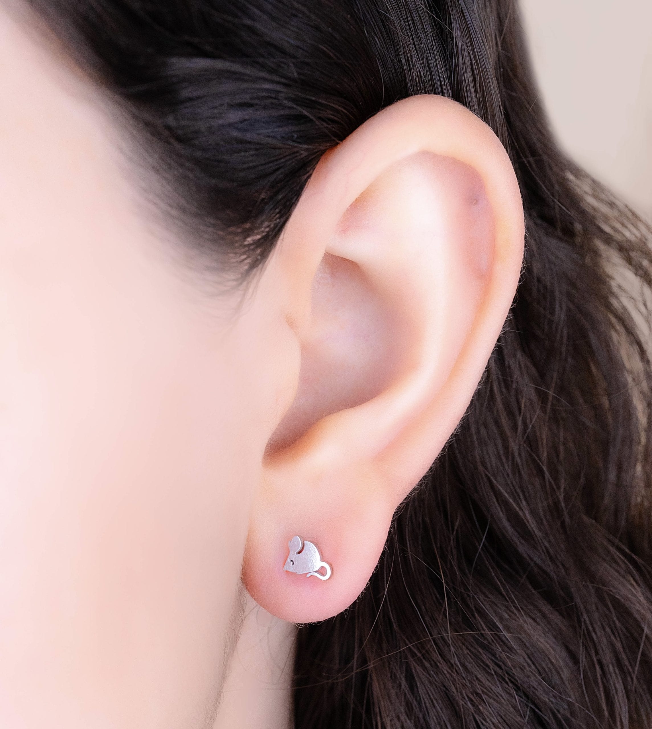 Topitos Gato Ratón Plateados