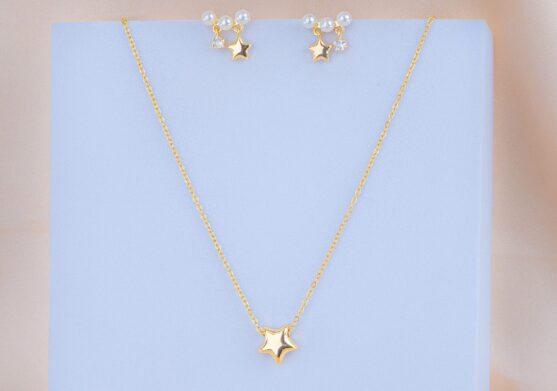 Juego Estrella Perlas Dorado