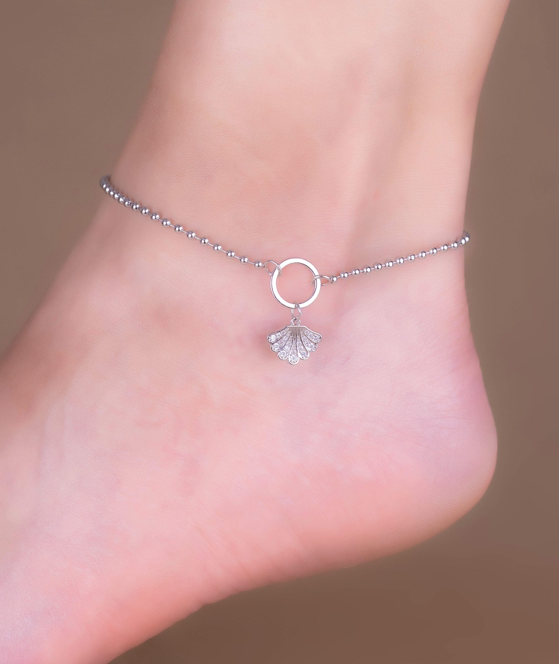 Tobillera Conchita Plateada